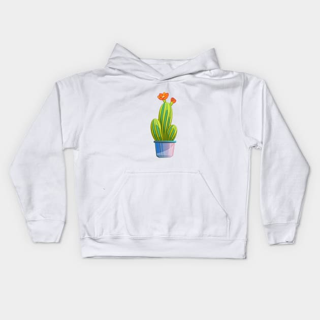 Potted Cactus Kids Hoodie by koolteas